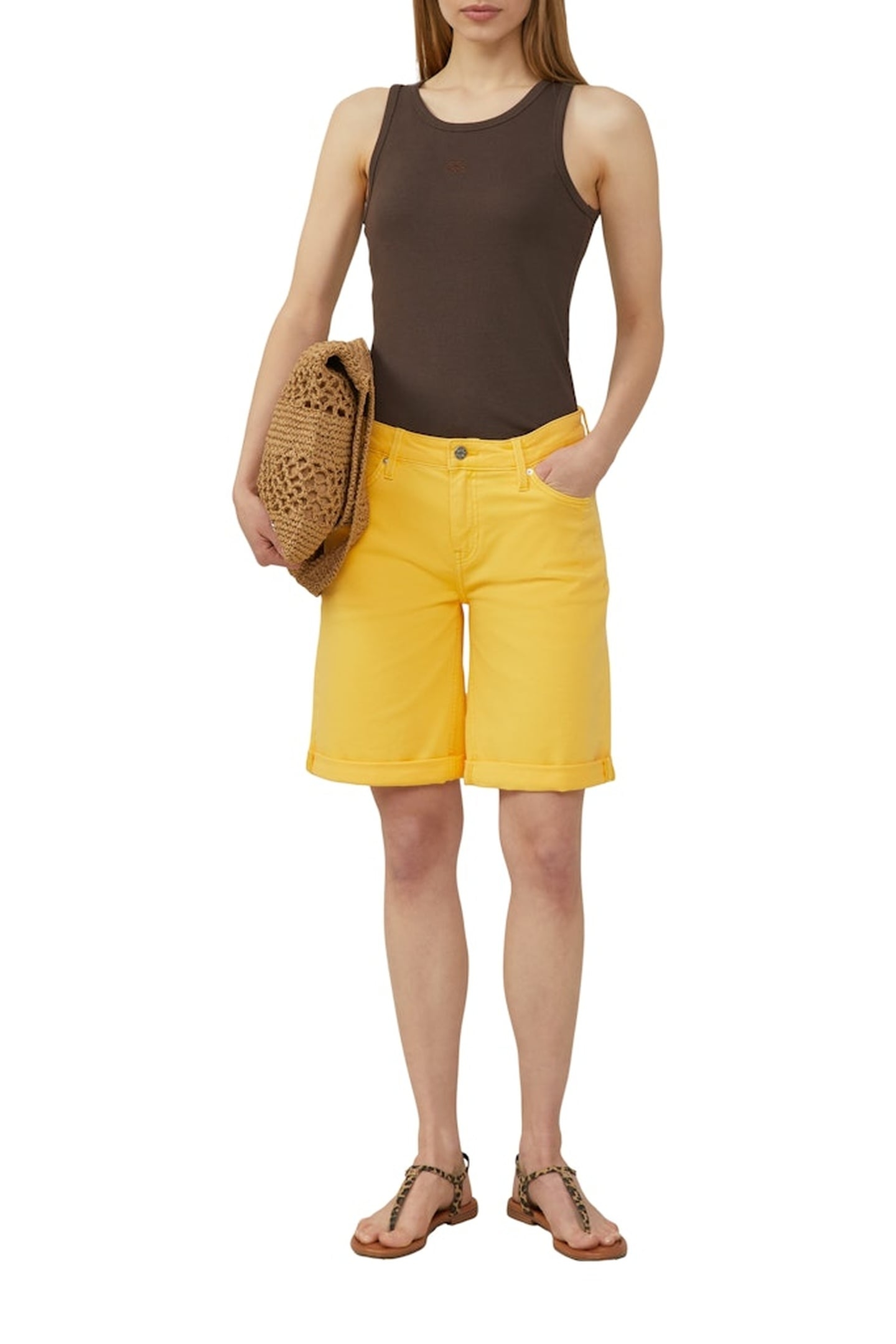 JEANS SHORTS YELLOW DENIM 1