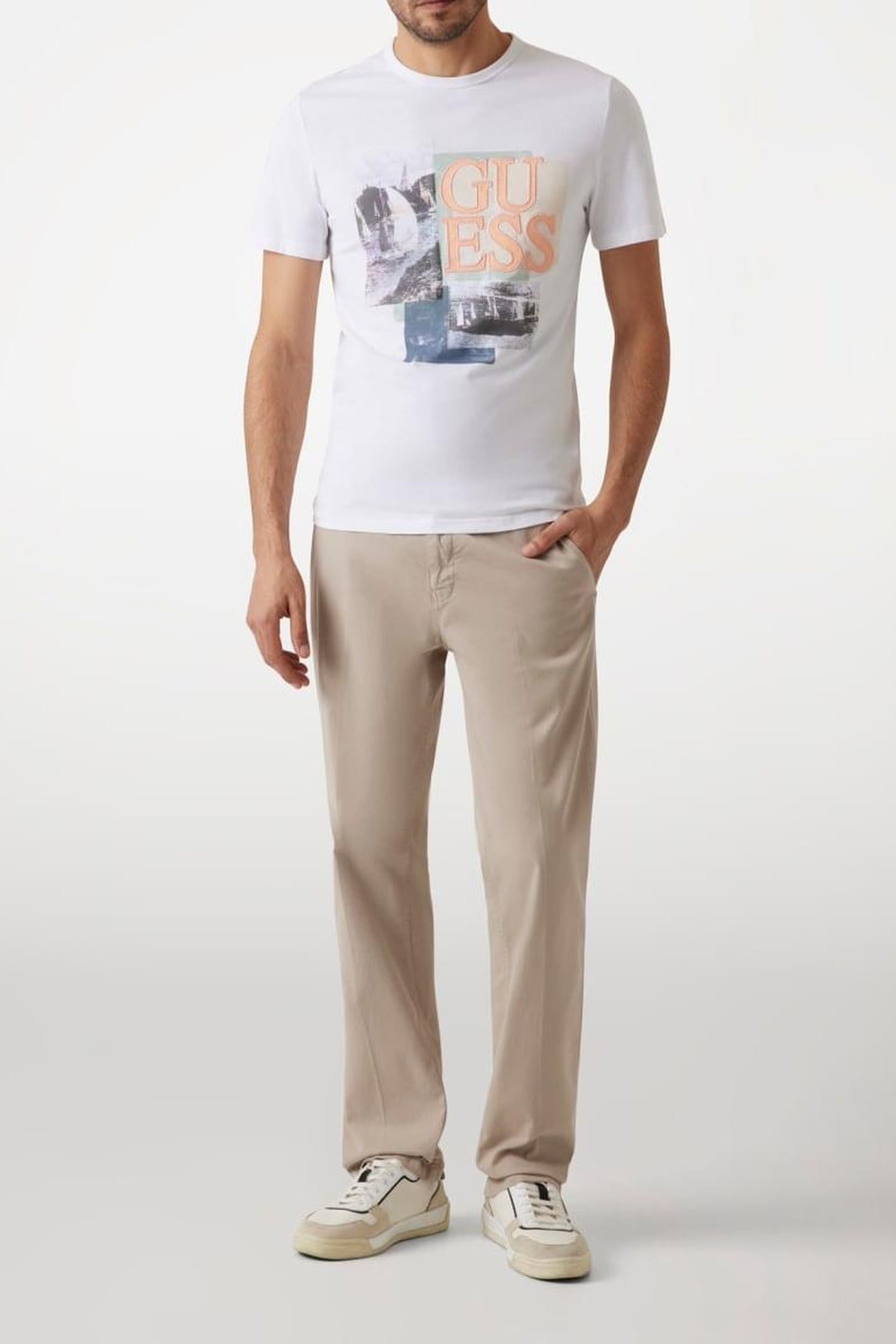 GUESS ECO SS CN SAIL BOAT GUES PURE WHITE 6