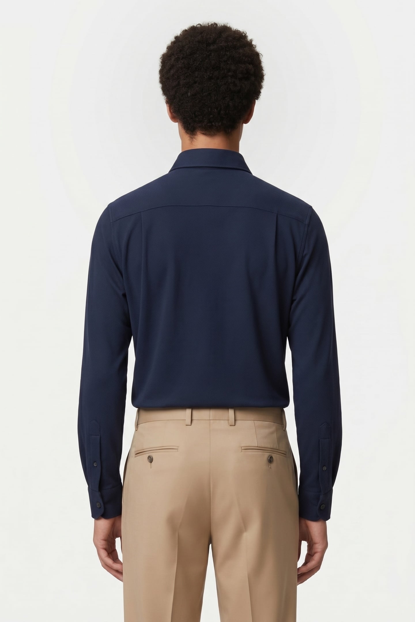 BRUSHED COTTON OVERSHIRT NAVY 2