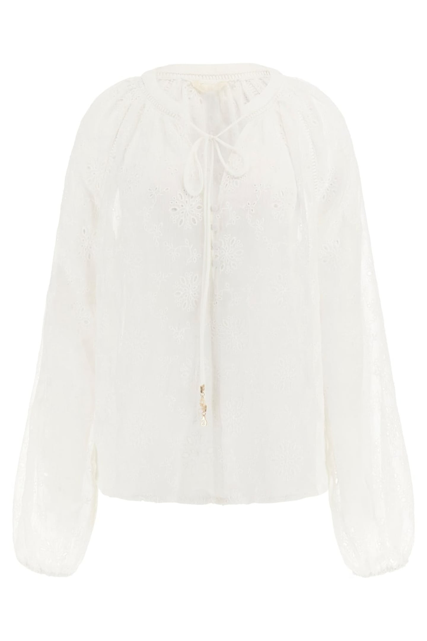 GUESS ECO LS DANIÈLE EMBRO TOP PURE WHITE 3