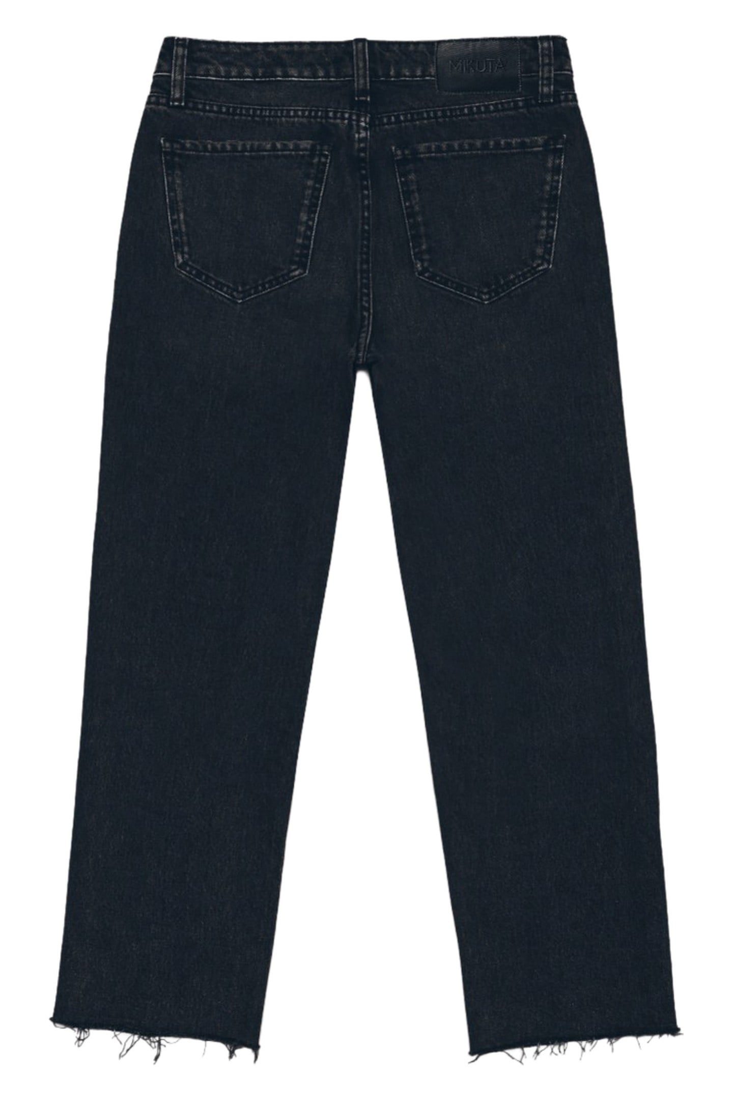 THE BLACK STUDDED CROPPED STRAIGHT JEANS BLACK 3