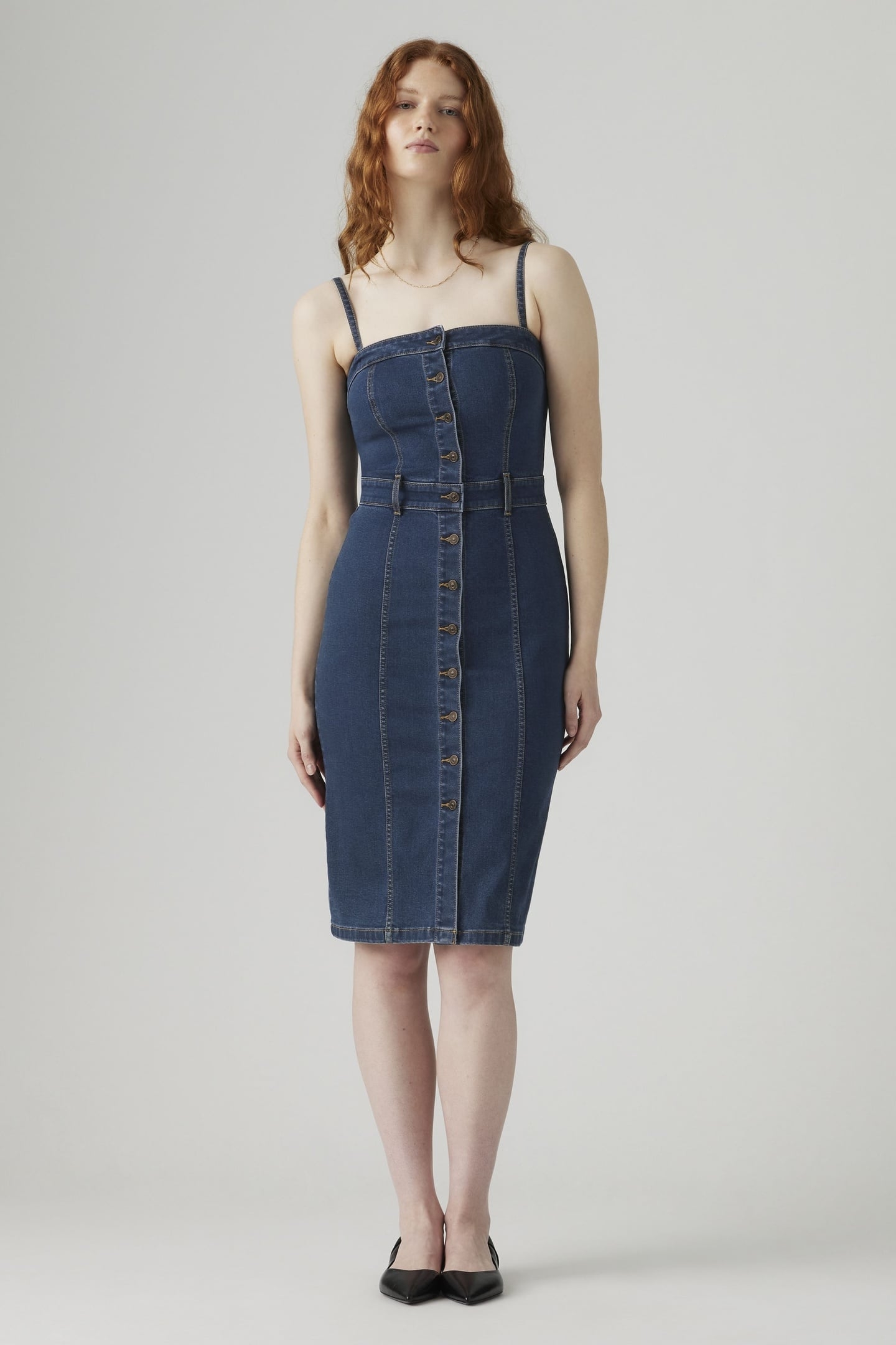 DENIM BUSTIER DRESS 1