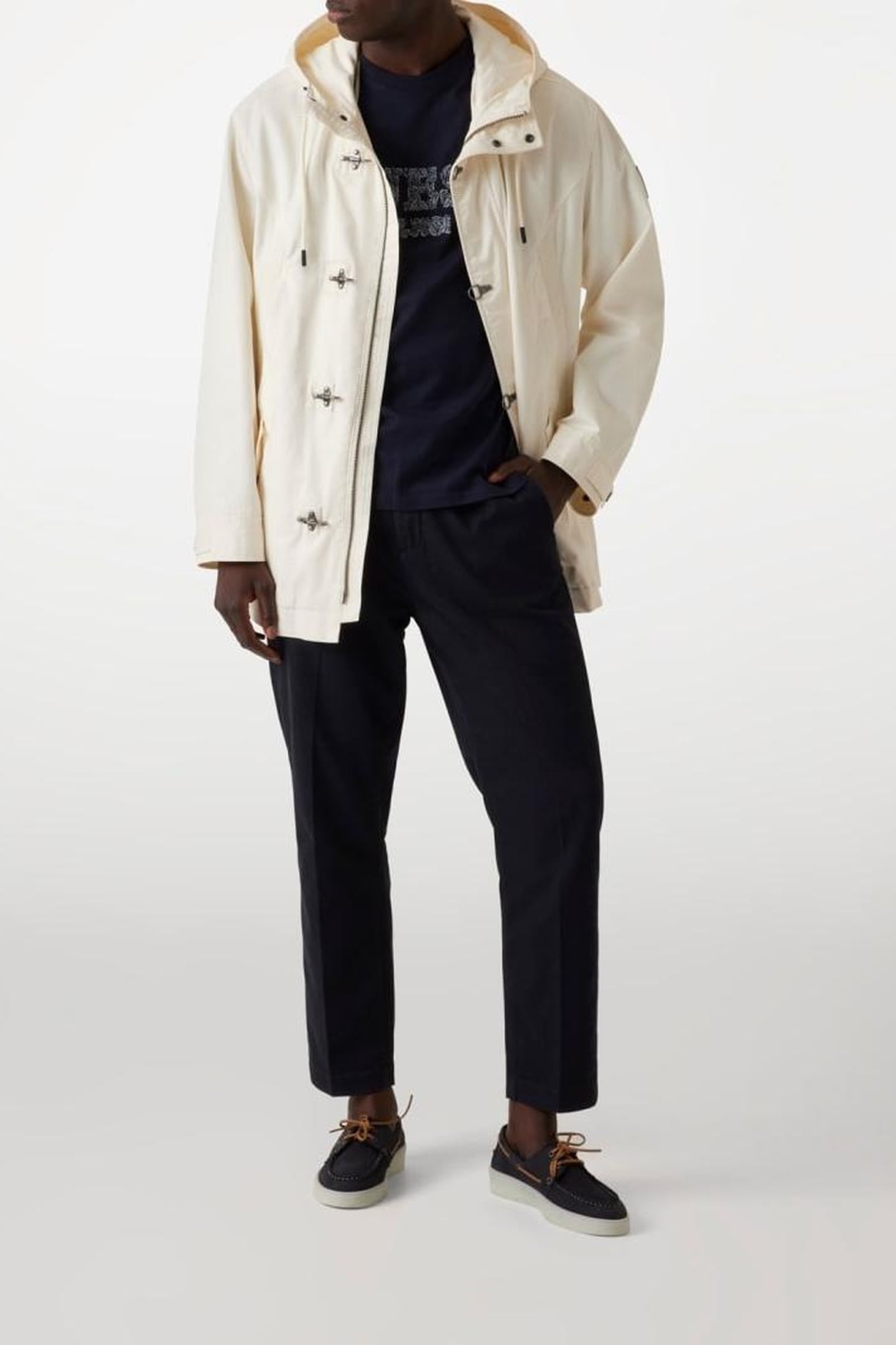 GUESS ECO COATED HOODED JACKET PEARL WHITE 3