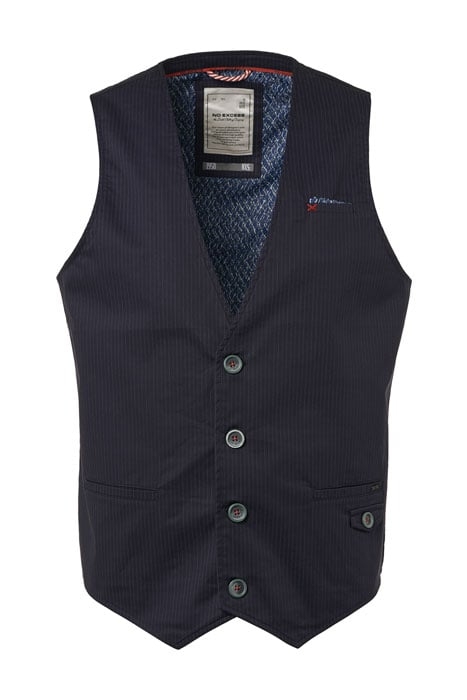 GILET AO PRINTED PIN STRIPE FULLY NIGHT 1