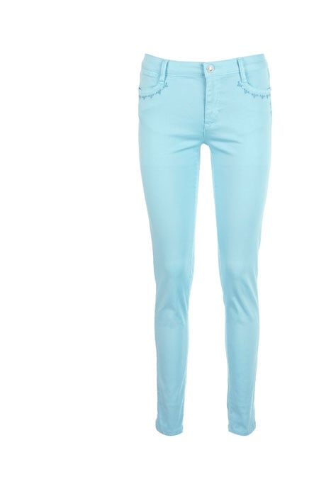 FITTED PANTS WITH EMBROIDERY BLUE 1
