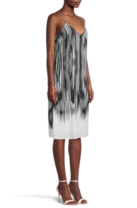 STRAPPY PRINT DRESS BLACK ABST 3