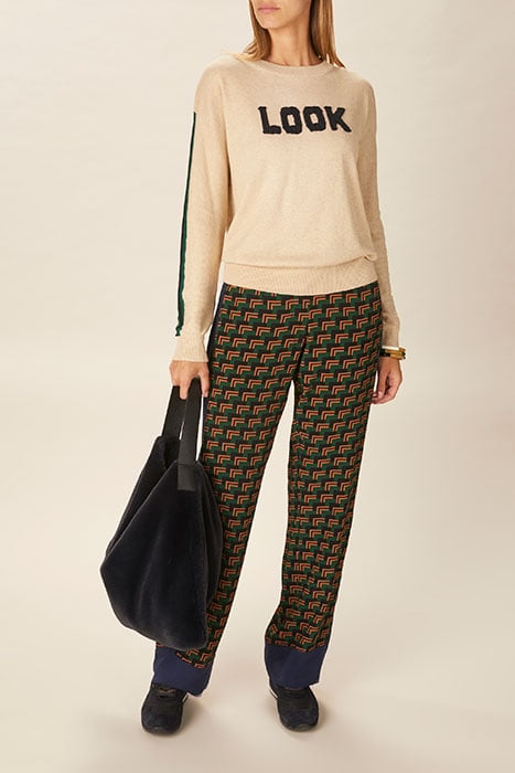 ROUNDNECK SWT STRIPED SLEEVES BROWN 4