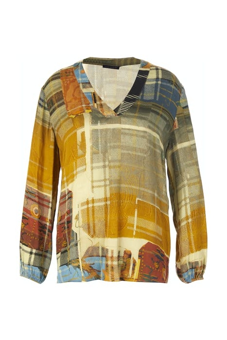 LOOSE V-NECK SHIRT MULTI W90191 1