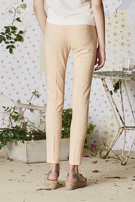STRETCH JACQUARD TROUSERS SALMON 3