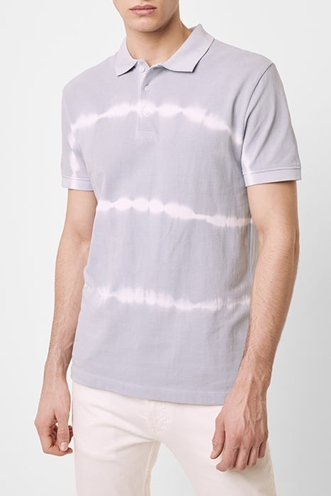 BATIK DYE PIQUE POLO SHIRT DUSTY BLUE 1