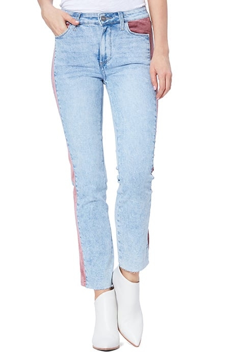 CINDY RAW HEM INDIGO VELVET ROSE 1