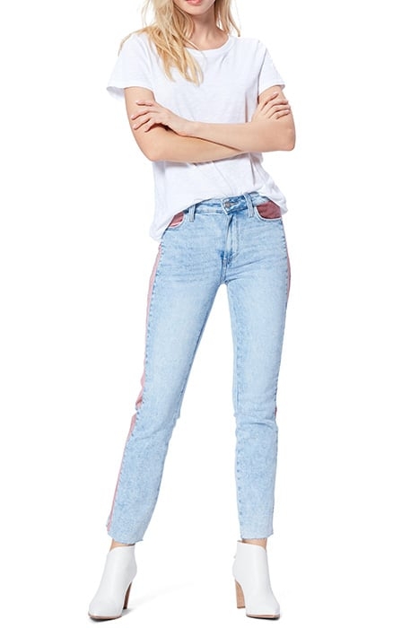 CINDY RAW HEM INDIGO VELVET ROSE 2