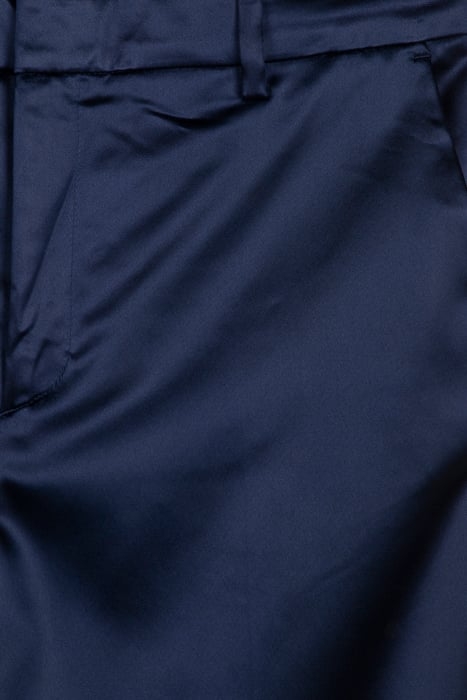 EMMA CROPPED SHINY TROUSERS NAVY 3