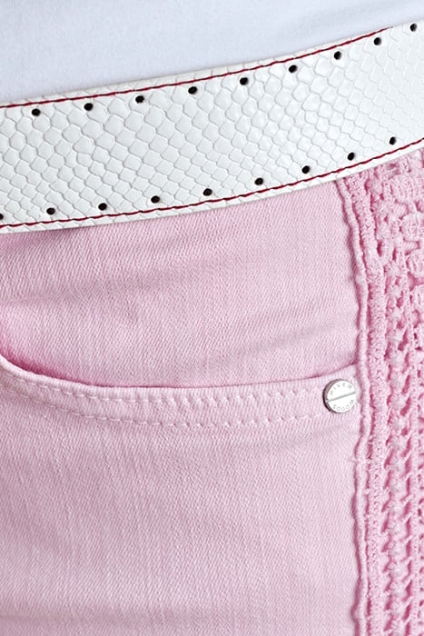 STRAIGHT COTTON PANTS PINK 4