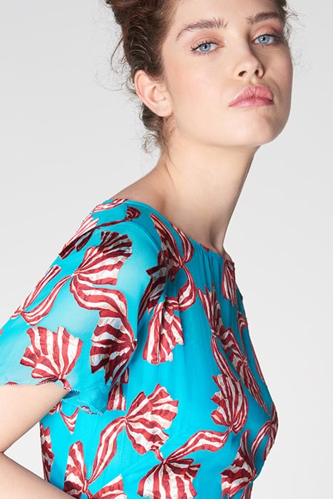 PORTER MIDI DRESS TEAL 3