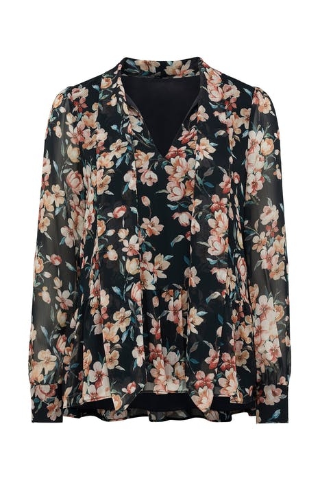 ELENA TIE NECK TOP FLOATING BLOSSOM 1