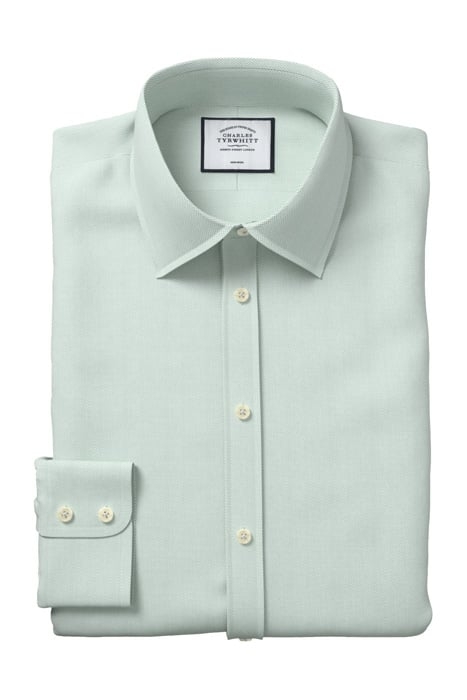 SF GREEN CLASSIC COLLAR NON-IRON MICRO DIAMOND SHIRT 1