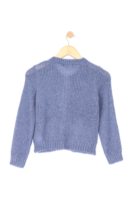 CREWNECK BUTCARD LS POCKET BLUE 2