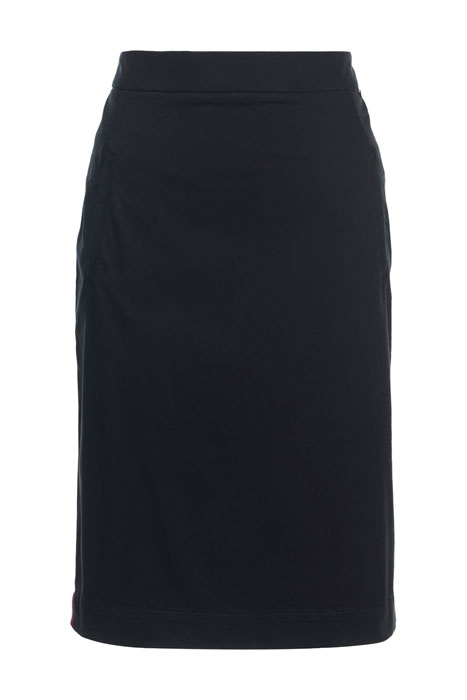 SKIRT WITH SPLIT AND TAPE BLUE 1