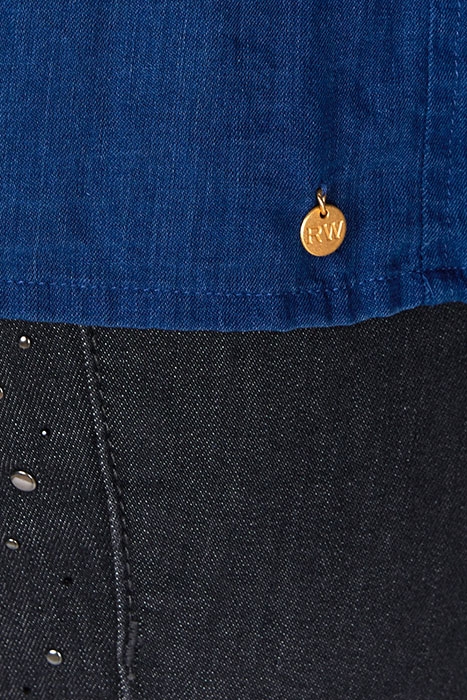 SHIRT LONG SL WITH RUCHE BLUE 6