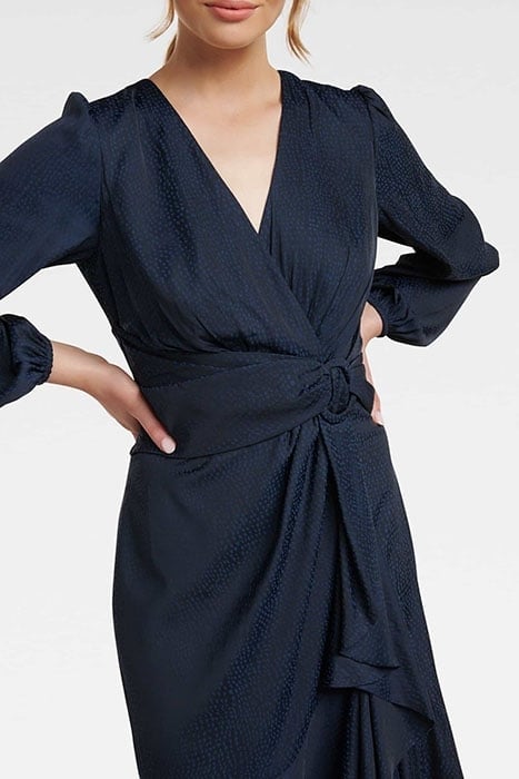 LILIAN BALLOON SLEEVE MIDI DRESS WINTER NAVY JERSEY WINTER N 4