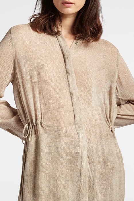 BLOUSE WOVEN LONG SLEEVES CAMEL 3
