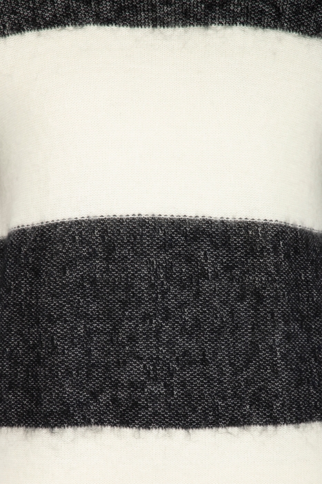 M. KNITTED STRIPE TEE BLACK/WHIT 3