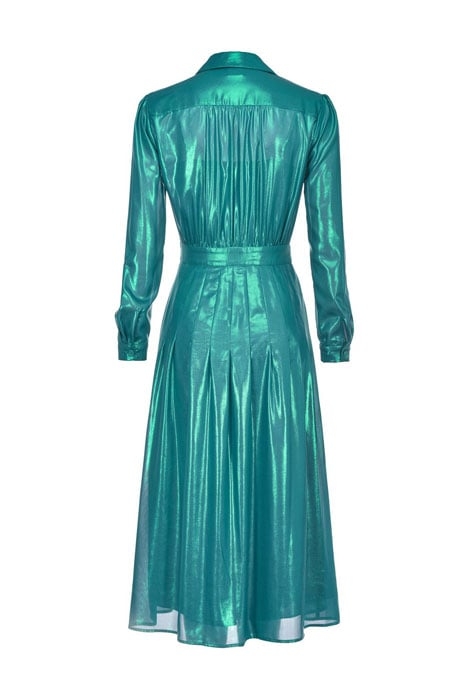 GRULLO ABITO GEORGETTE LAMINAT GREEN 7