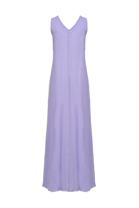 MALIARDO ABITO GEORGETTE RICAM LILAC/BURNT 7