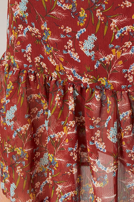 LONG SKIRT WITH VOLANT BROWN 5