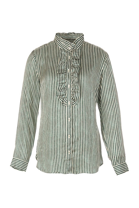 SHIRT WITH RUFFLE FRONT GREEN 4