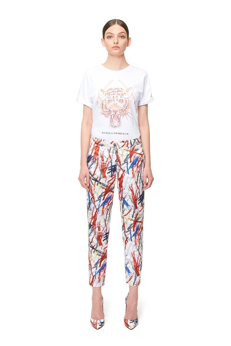 WOMEN'S SUIT PANTS BRUSH PRINT 1