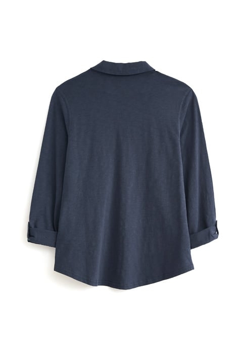 ANNIE PRINTED JERSEY SHIRT FRENCH NAVY 6