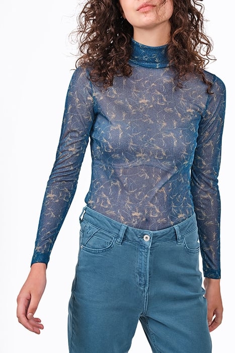 T-SHIRT LONG SLEEVES 21101944 DEEP LAGOON 1