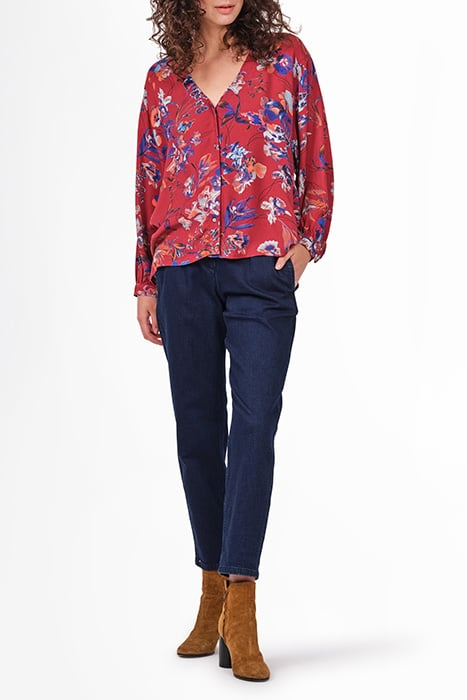 BLOUSE WOVEN LONG SLEEVES 22001952 FIRED BRICK 1