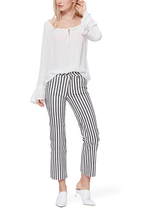 ATLEY ANKLE FLARE RAW HEM COVE STRIPE 4