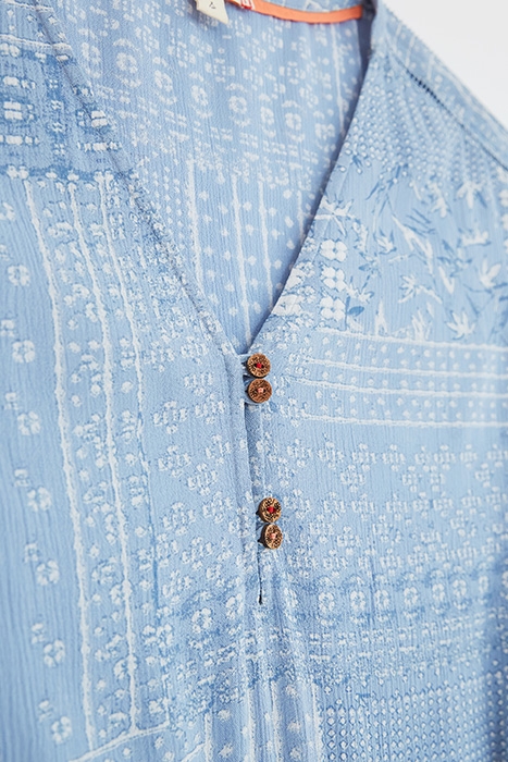 PATCHWORK ECOVERO MAXI DRE BLUE 6