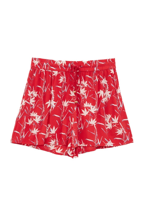 PALM CRINKLE SHORT RED MLT 1