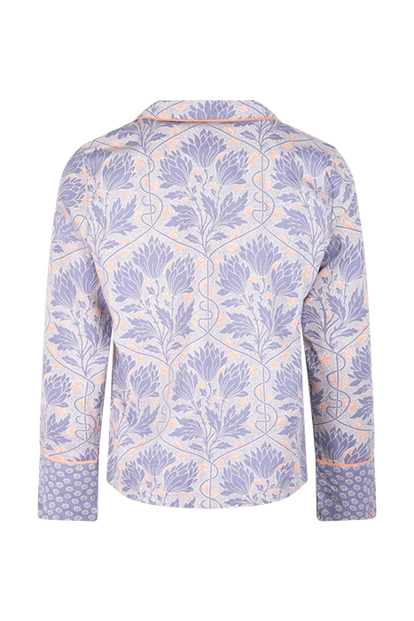 NINA WOVEN PJ SHIRT PURPLE MULTI 2