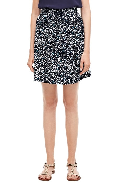 SKIRT SHORT WIDE RED LABEL DARK BLUE AOP 2