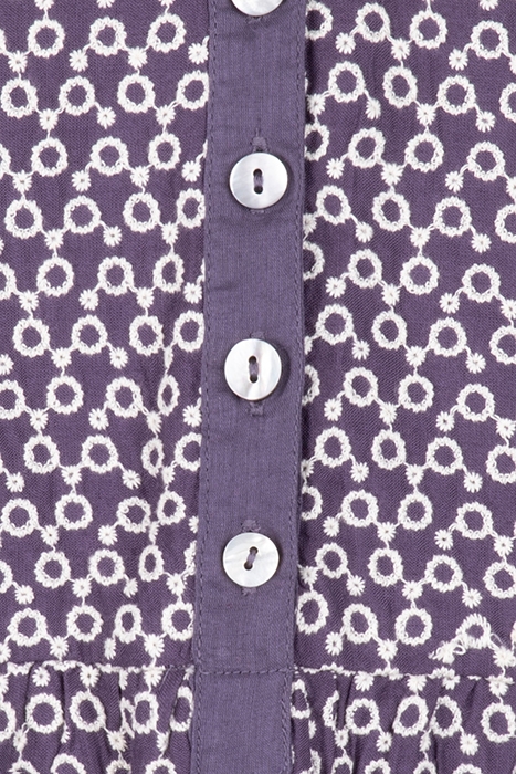 NIXIE EMBROIDERED MINI DRESS PURPLE 3