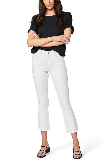 COLETTE CROP FLARE RAW HEM GOLDEN SAND DISTRESSED 3