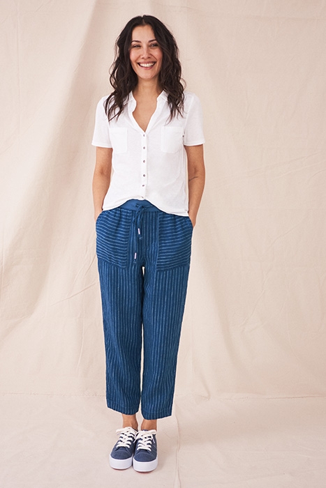 EFFIE LINEN TROUSER BLUE 2