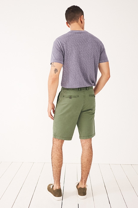 SUTTON ORGANIC CHINO SHORT KHAKI GREEN 2