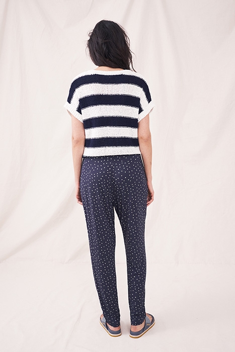 MAISON ECO VERO JERSEY TROUSER PURPLE MULTI 3