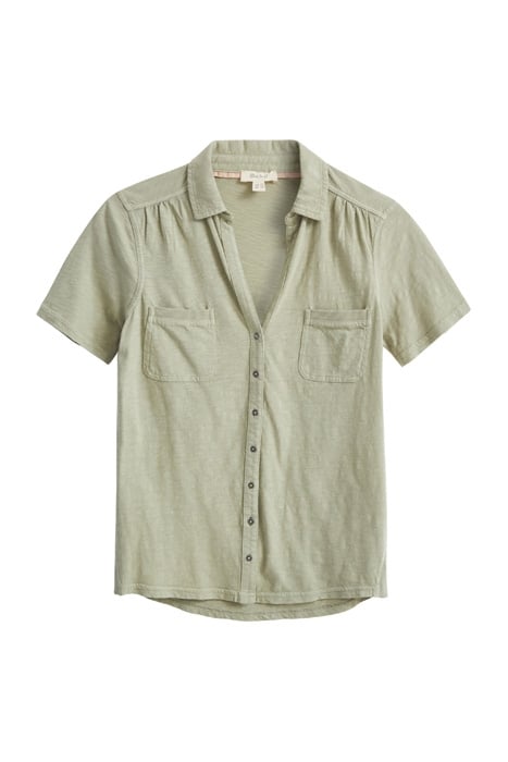 PENNY POCKET JERSEY SHIRT DUSTY GREEN 1