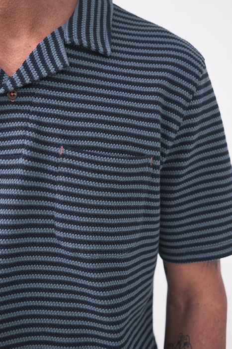 REVERE STRIPE POLO DARK NAVY 4