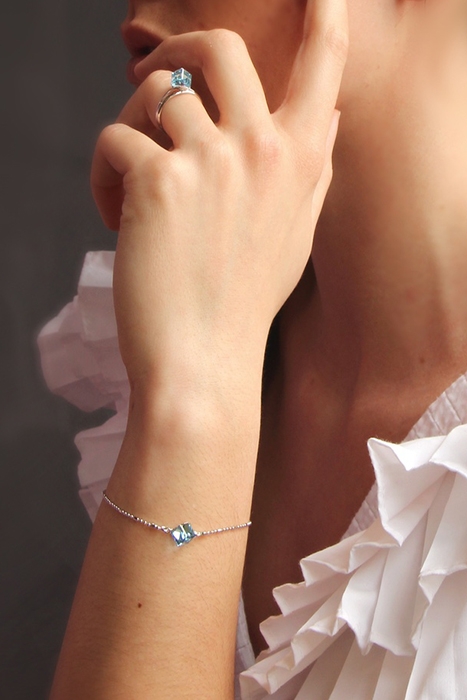 OTAZU RETI BRACELET AQUAMARINE LIGHT BLUE 2