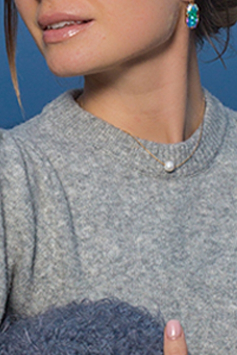 OTAZU SINGLE PEARL KETTING CREAM+ GOLD 2