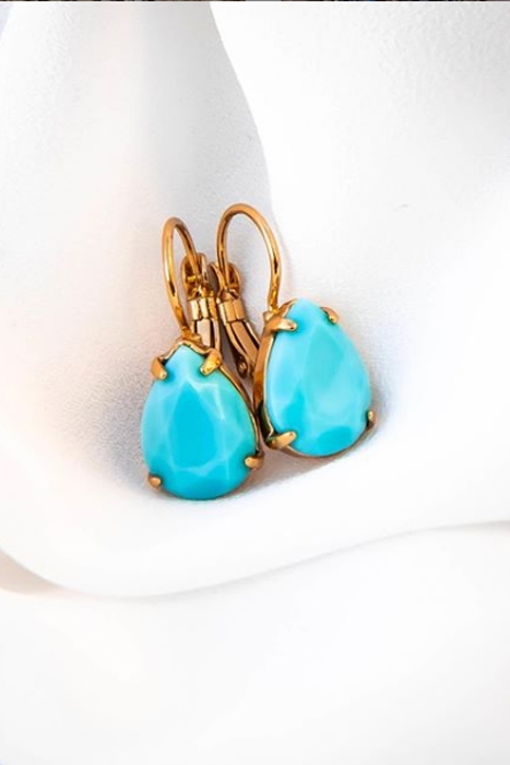 OTAZU LACRIMA TURQUOISE EARRINGS TURQOISE 3